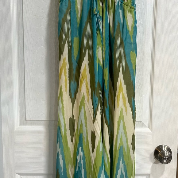 Alexis Green and Blue Maxi Dress